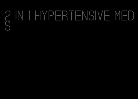 2 in 1 hypertensive meds