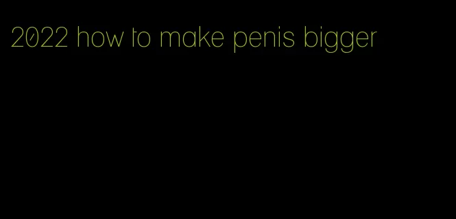 2022 how to make penis bigger