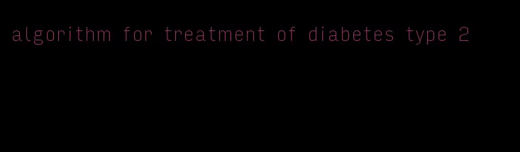 algorithm for treatment of diabetes type 2