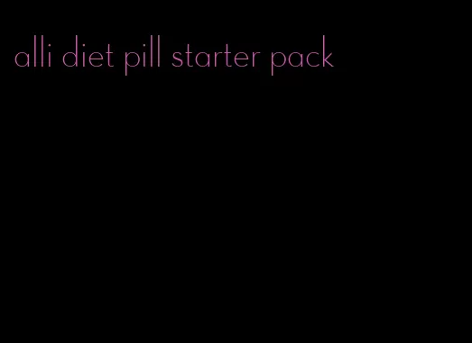 alli diet pill starter pack