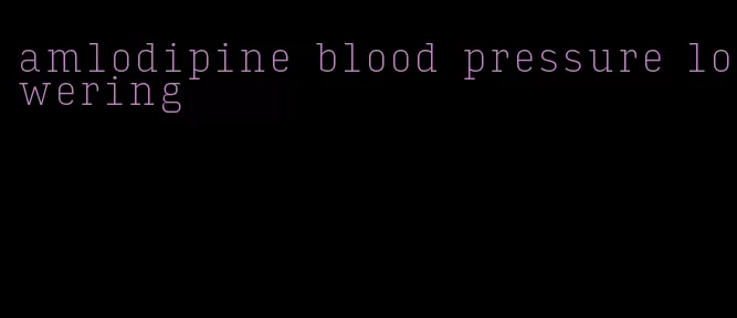 amlodipine blood pressure lowering