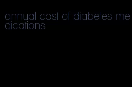 annual cost of diabetes medications