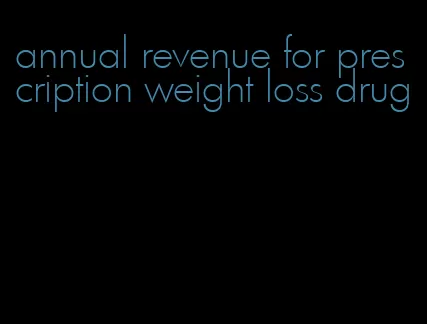 annual revenue for prescription weight loss drug