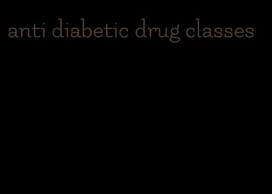 anti diabetic drug classes