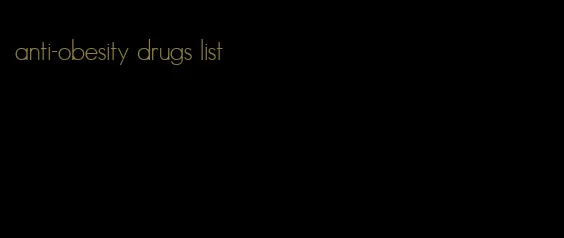 anti-obesity drugs list