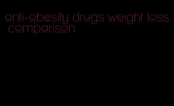 anti-obesity drugs weight loss comparison