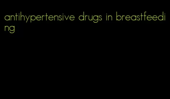 antihypertensive drugs in breastfeeding