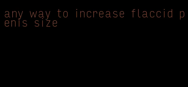 any way to increase flaccid penis size