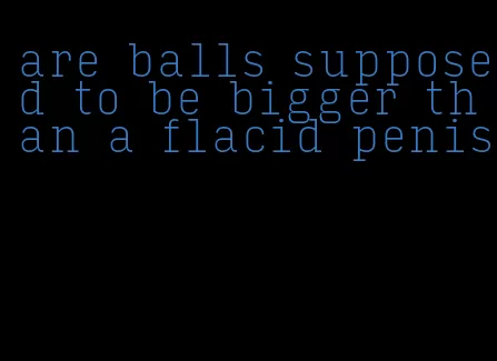 are balls supposed to be bigger than a flacid penis