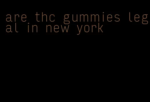 are thc gummies legal in new york