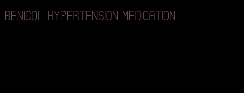 benicol hypertension medication