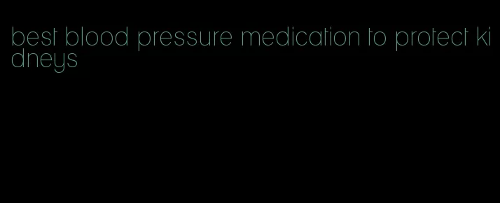 best blood pressure medication to protect kidneys