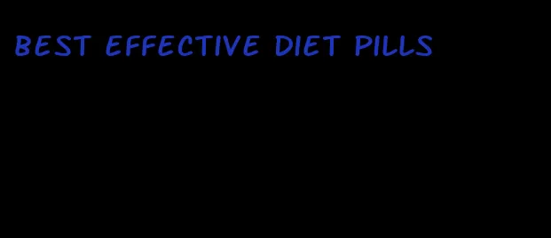 best effective diet pills