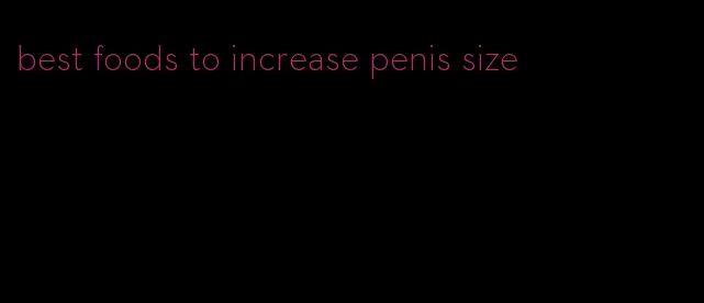 best foods to increase penis size