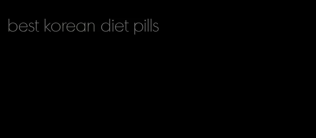 best korean diet pills