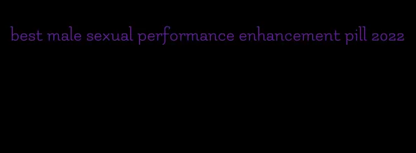 best male sexual performance enhancement pill 2022