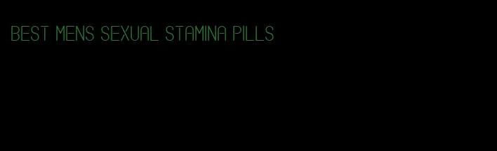 best mens sexual stamina pills