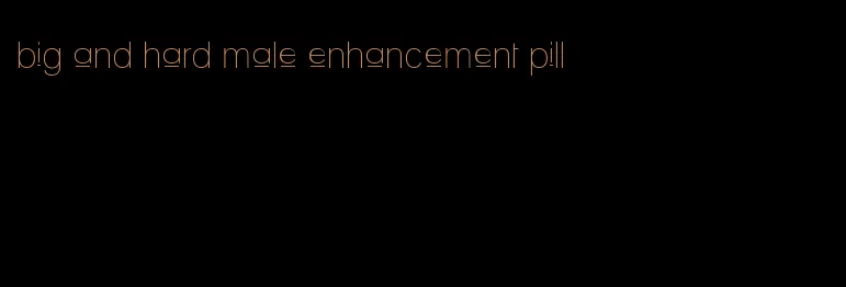 big and hard male enhancement pill