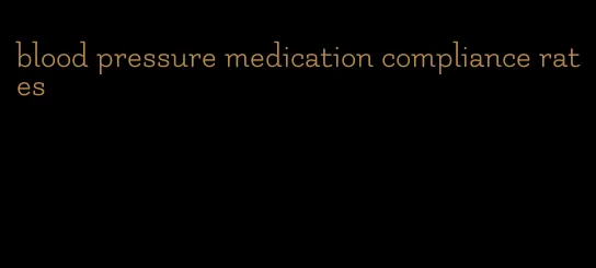 blood pressure medication compliance rates