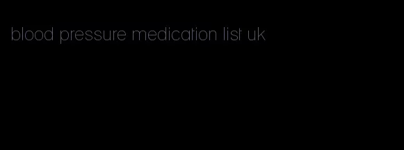 blood pressure medication list uk