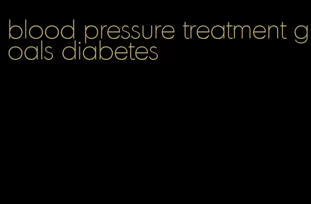 blood pressure treatment goals diabetes