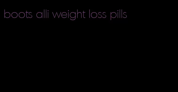 boots alli weight loss pills