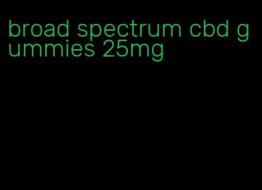 broad spectrum cbd gummies 25mg