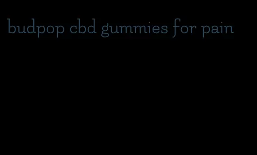 budpop cbd gummies for pain