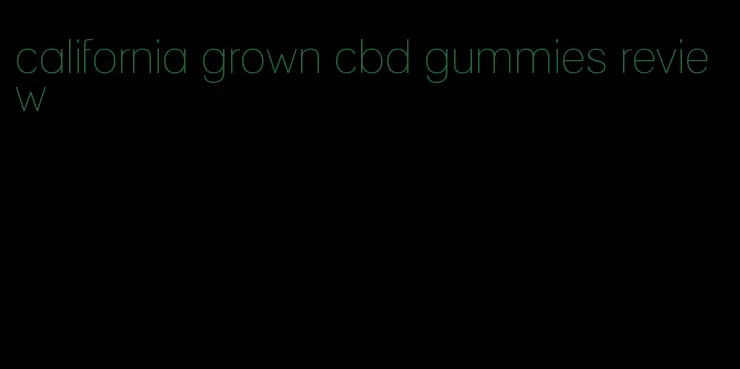 california grown cbd gummies review