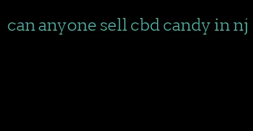 can anyone sell cbd candy in nj