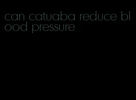 can catuaba reduce blood pressure