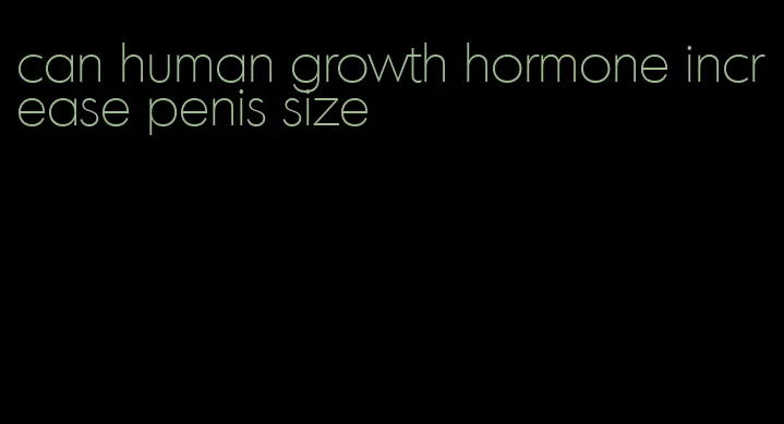 can human growth hormone increase penis size