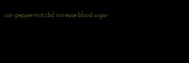 can peppermint cbd increase blood sugar