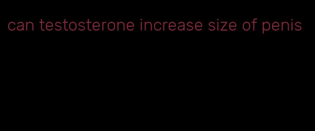 can testosterone increase size of penis