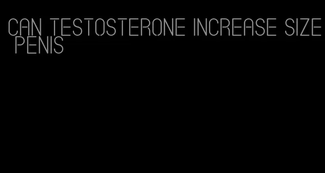 can testosterone increase size penis