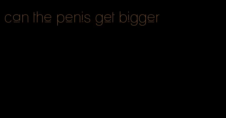 can the penis get bigger