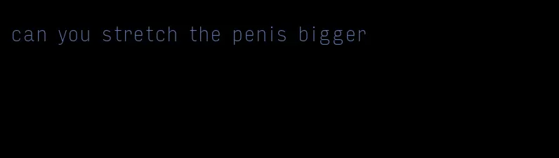 can you stretch the penis bigger