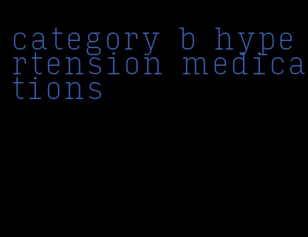 category b hypertension medications