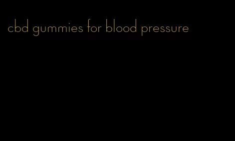 cbd gummies for blood pressure