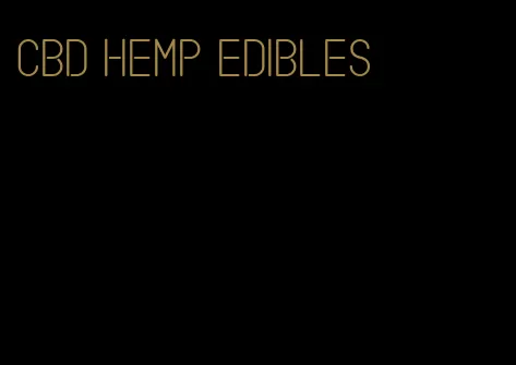 cbd hemp edibles