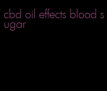 cbd oil effects blood sugar