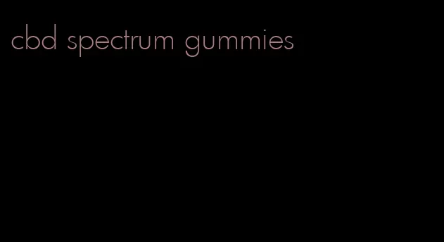 cbd spectrum gummies