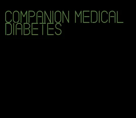 companion medical diabetes