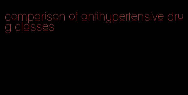 comparison of antihypertensive drug classes