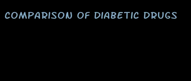 comparison of diabetic drugs