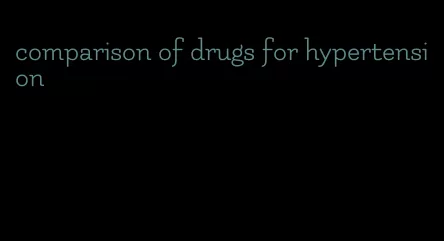 comparison of drugs for hypertension