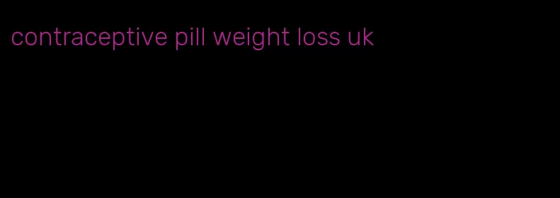 contraceptive pill weight loss uk