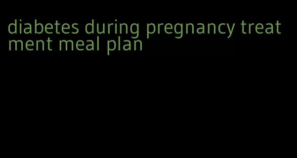 diabetes during pregnancy treatment meal plan