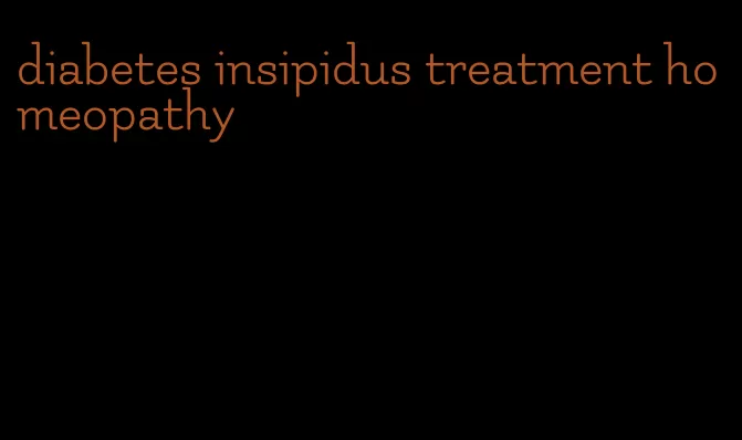 diabetes insipidus treatment homeopathy