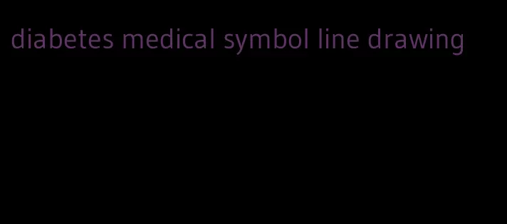 diabetes medical symbol line drawing